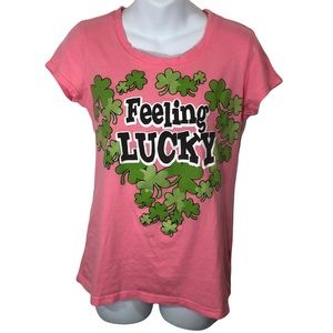 Rocker Girl by All Access Entertainment Feeling Lucky T Shirt Girls XL 16/18